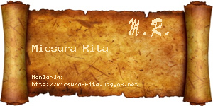 Micsura Rita névjegykártya